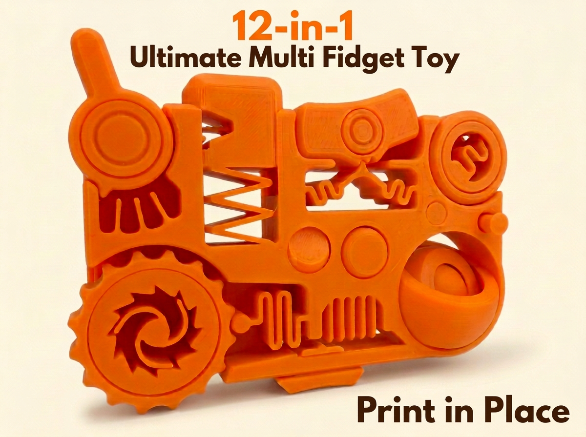 12-in-1 Ultimate Multi Fidget Toy (Print in Place)